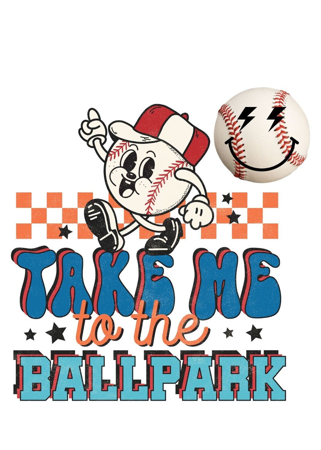 Take me to the ballpark-Back of shirt design