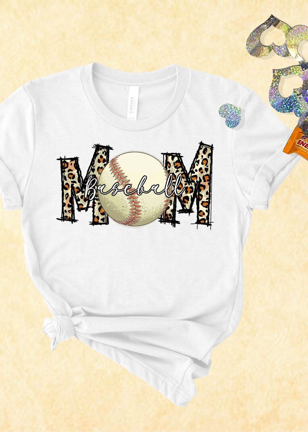 Baseball mom leopard
