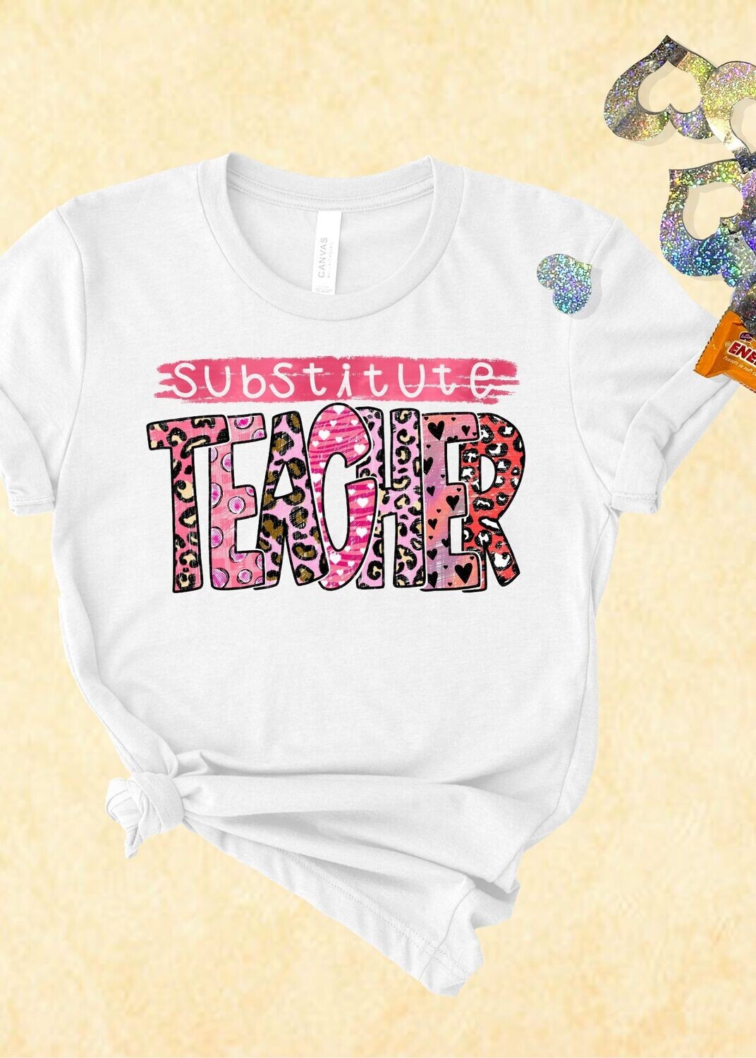 Substitute Teacher Pink