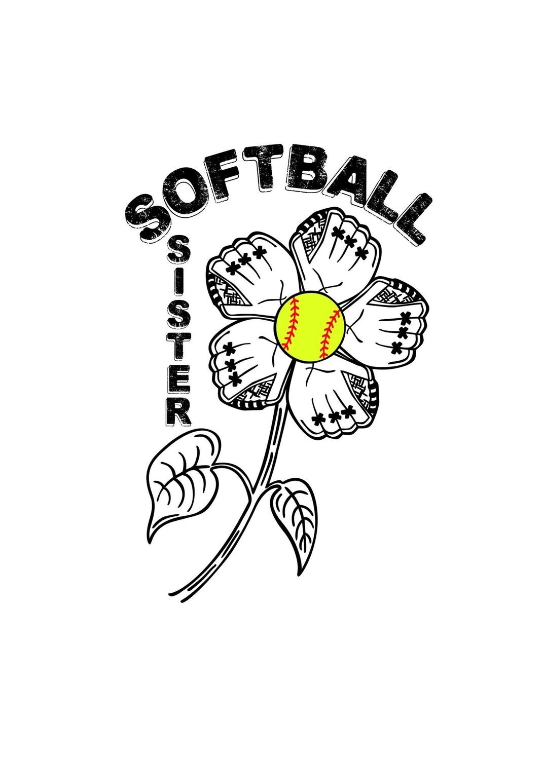 Softball Sister Flower