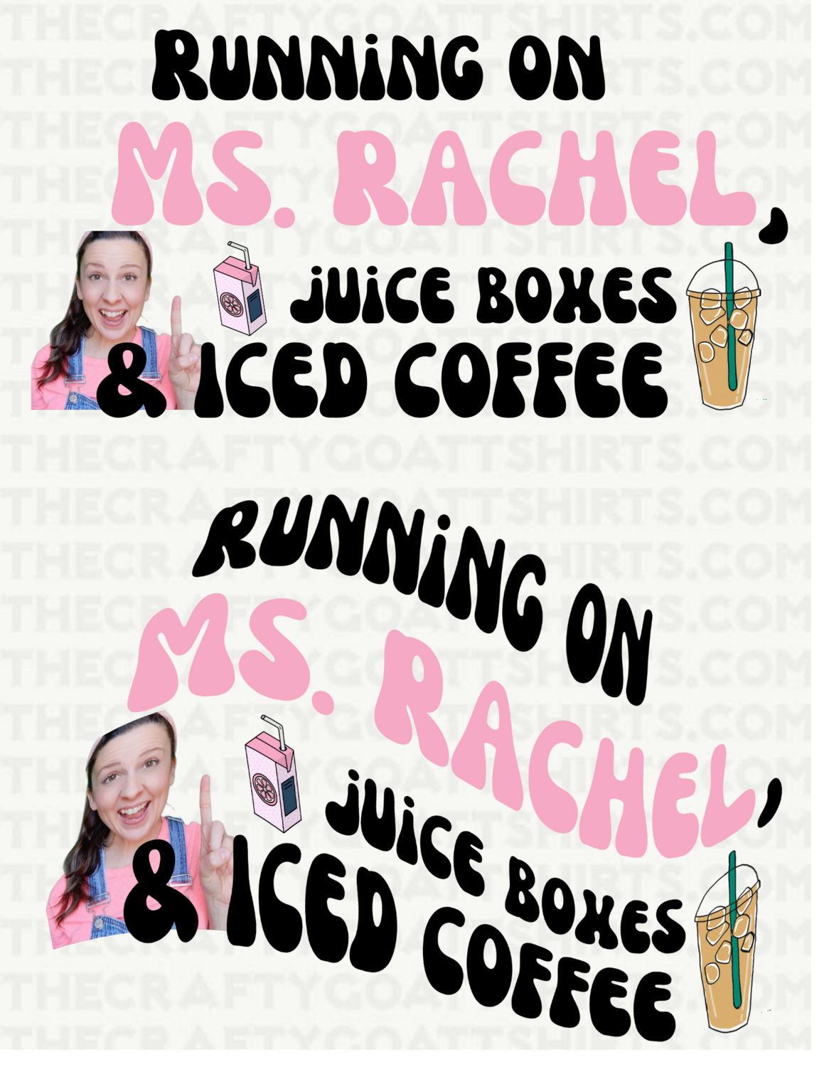 Running on Ms. Rachel, juice boxes and Iced Coffee