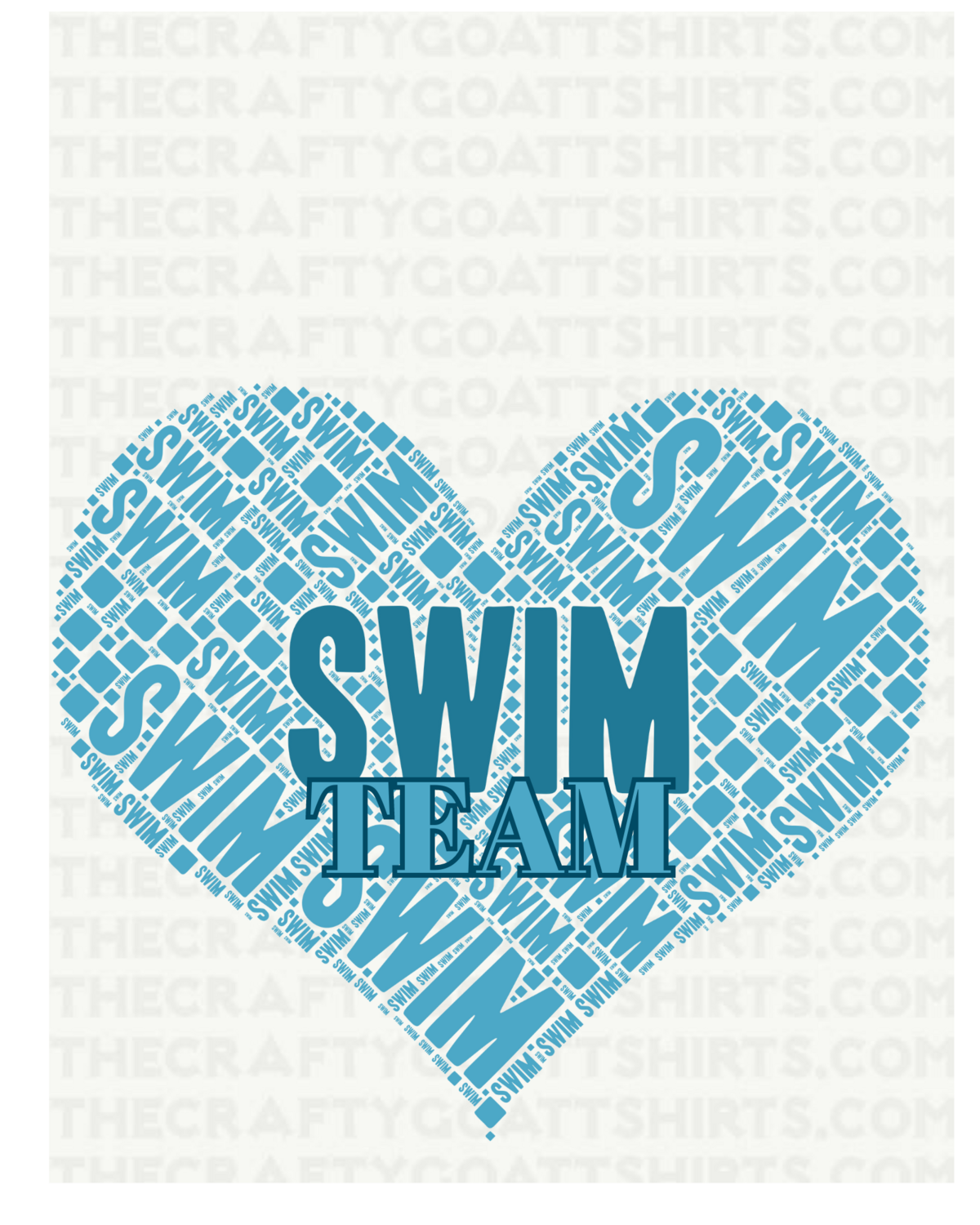 Swim Team Heart