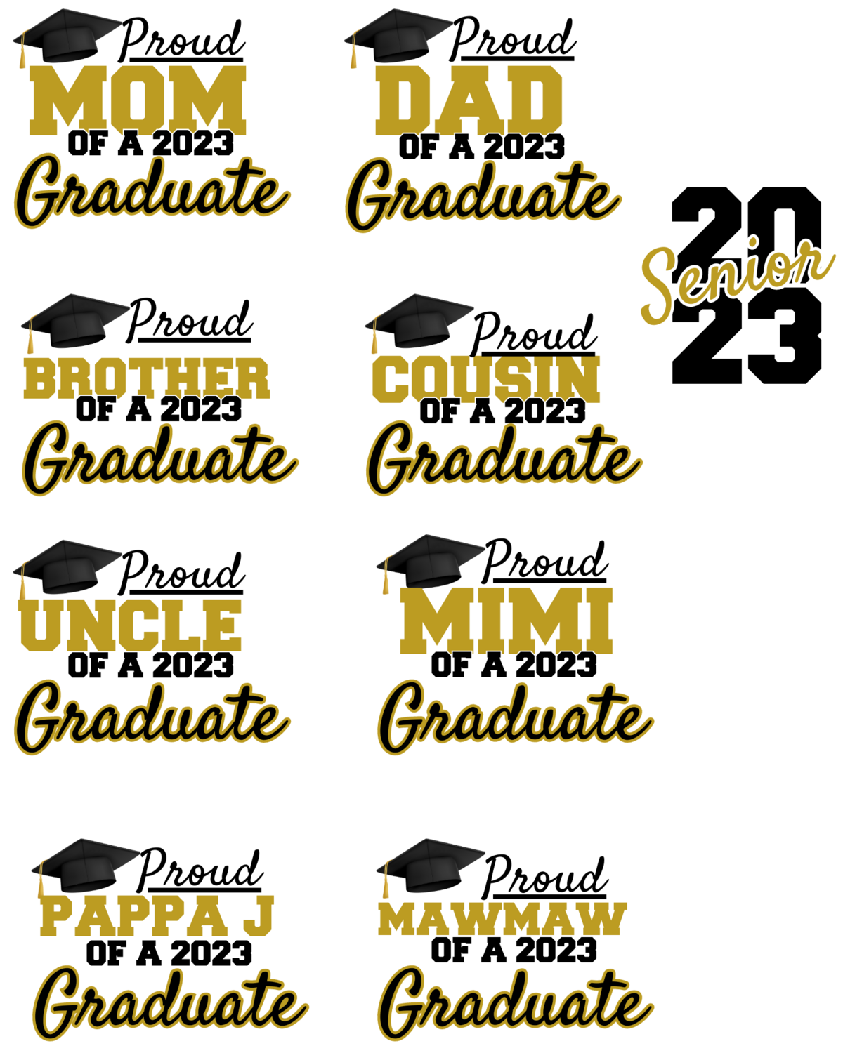 Proud of my Graduate- Can Customize Names and change year to 2024