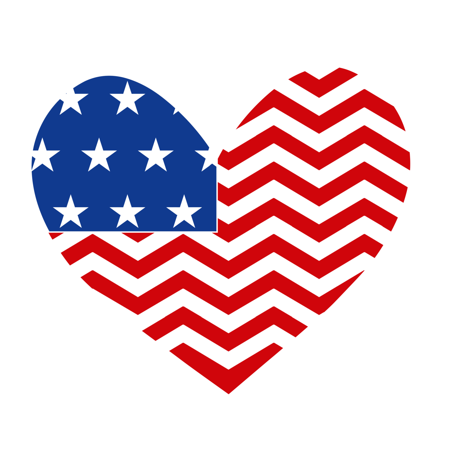 American Flag Heart
