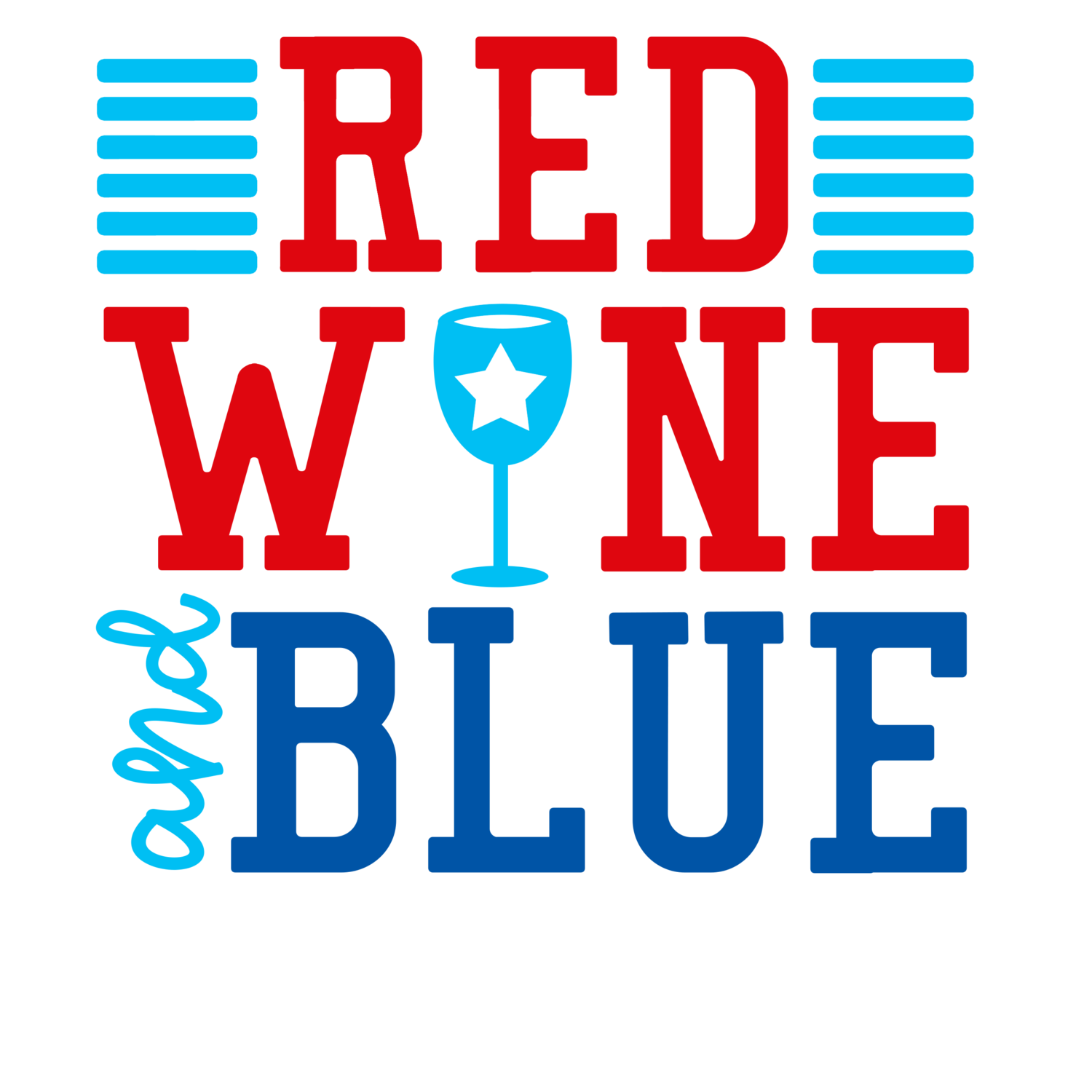 Red, Wine and Blue