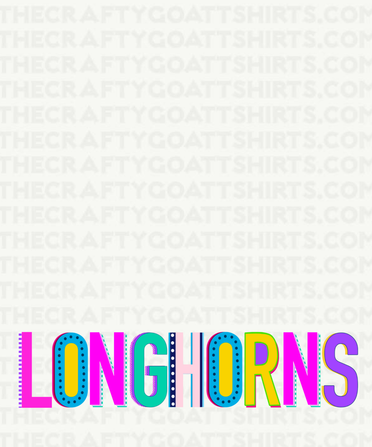 Longhorns Funky Letters