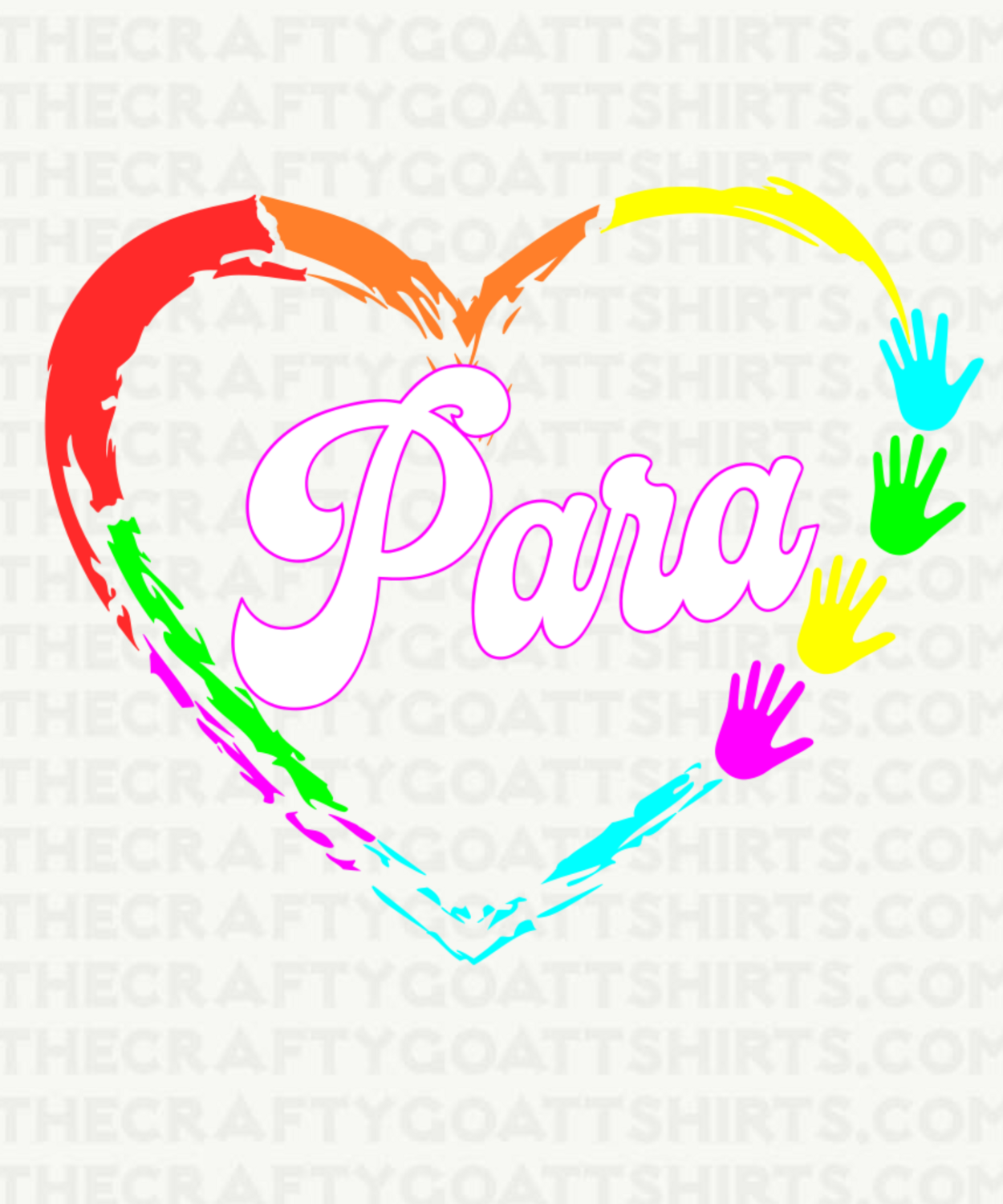 Para Heart with colorful hands