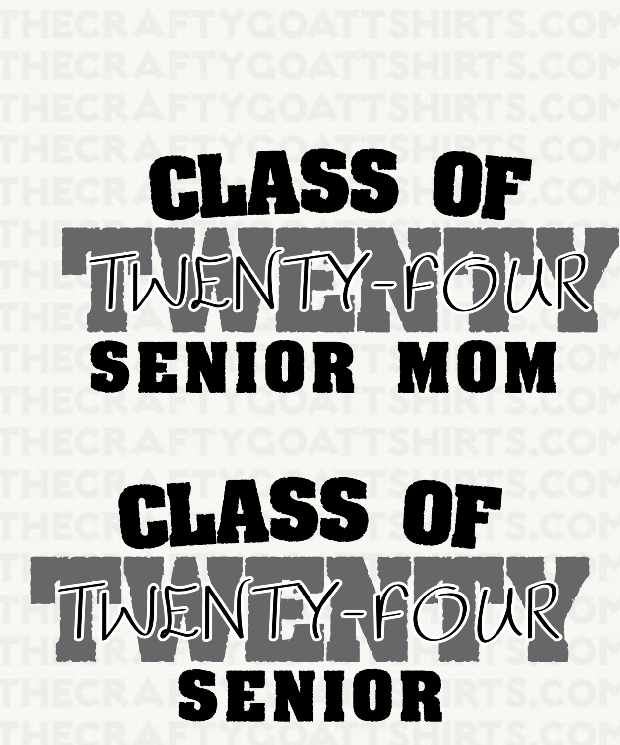 Twenty Twenty FOUR cutout class of gray