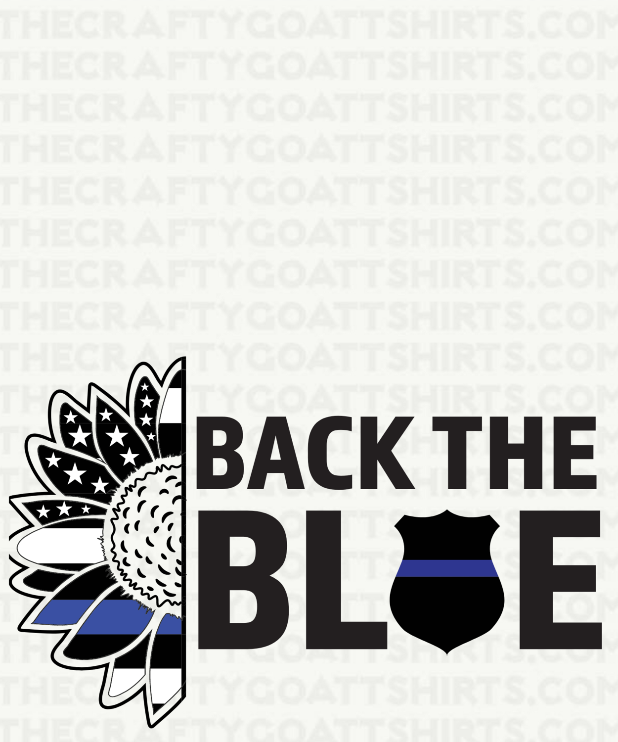 Back the Blue Half Flower