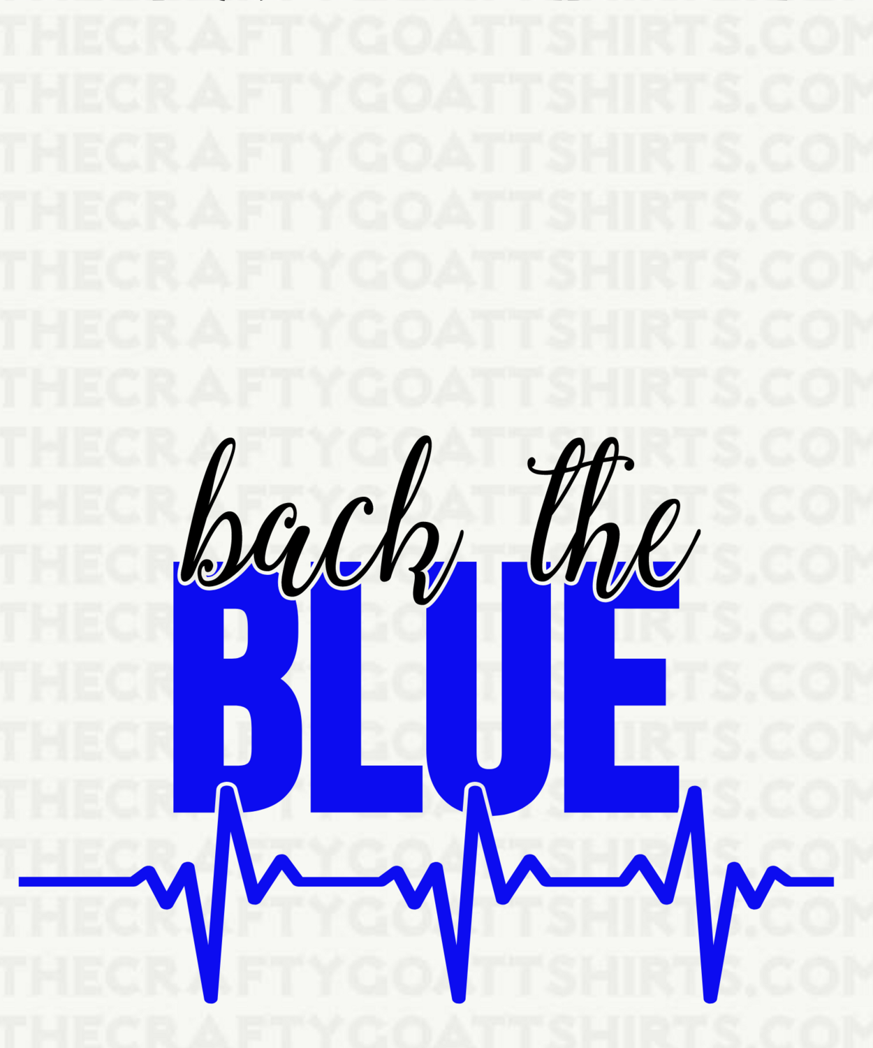 Back the Blue Heartbeat