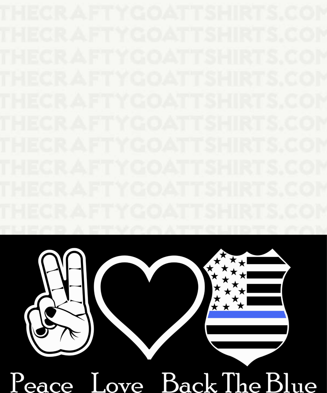 Peace Love Back The Blue