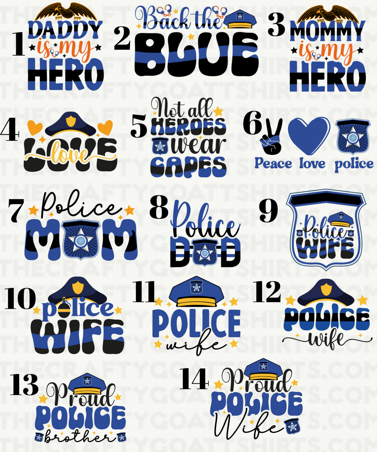 Back the Blue Here Designs