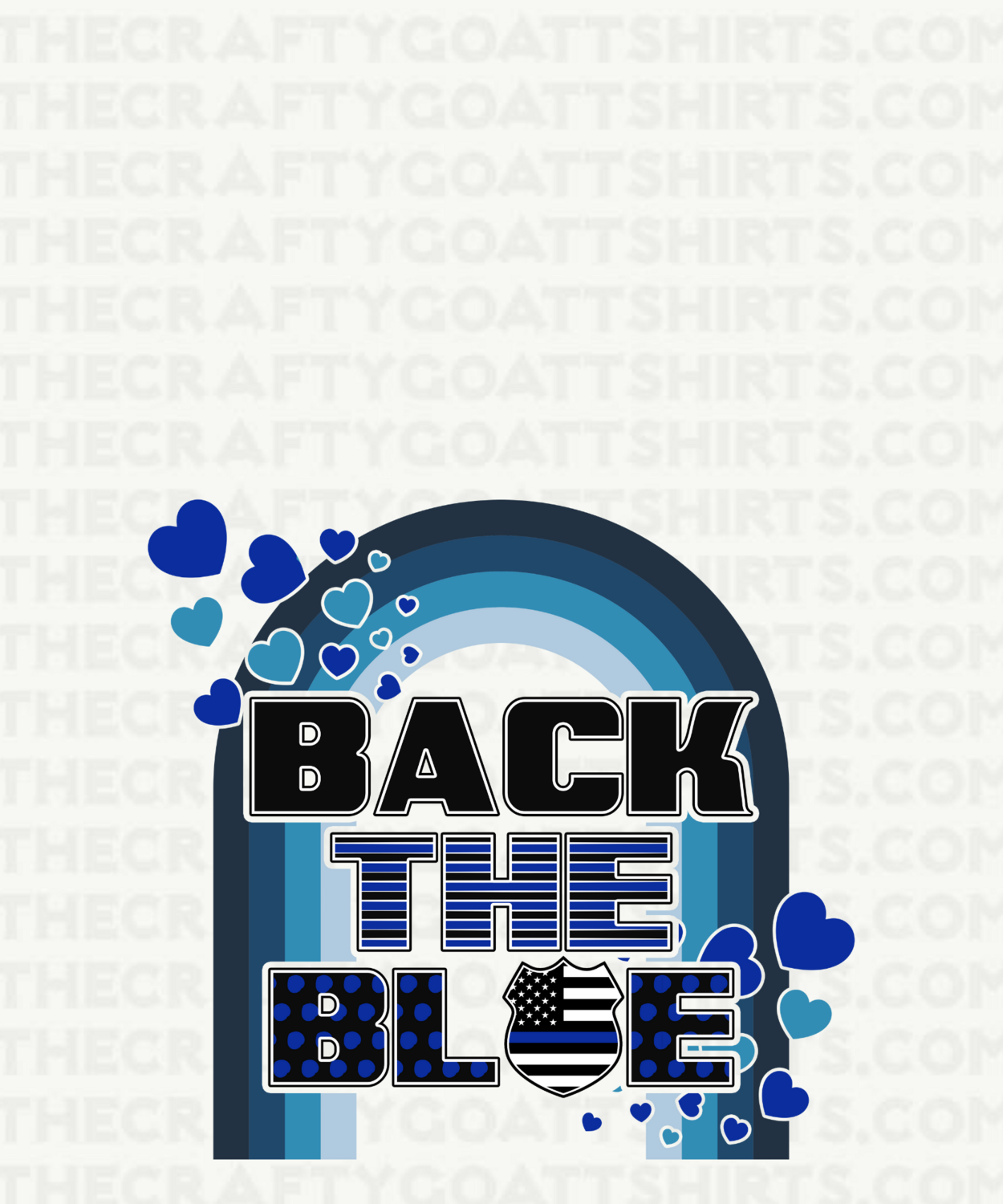 Back the Blue Retro Rainbow