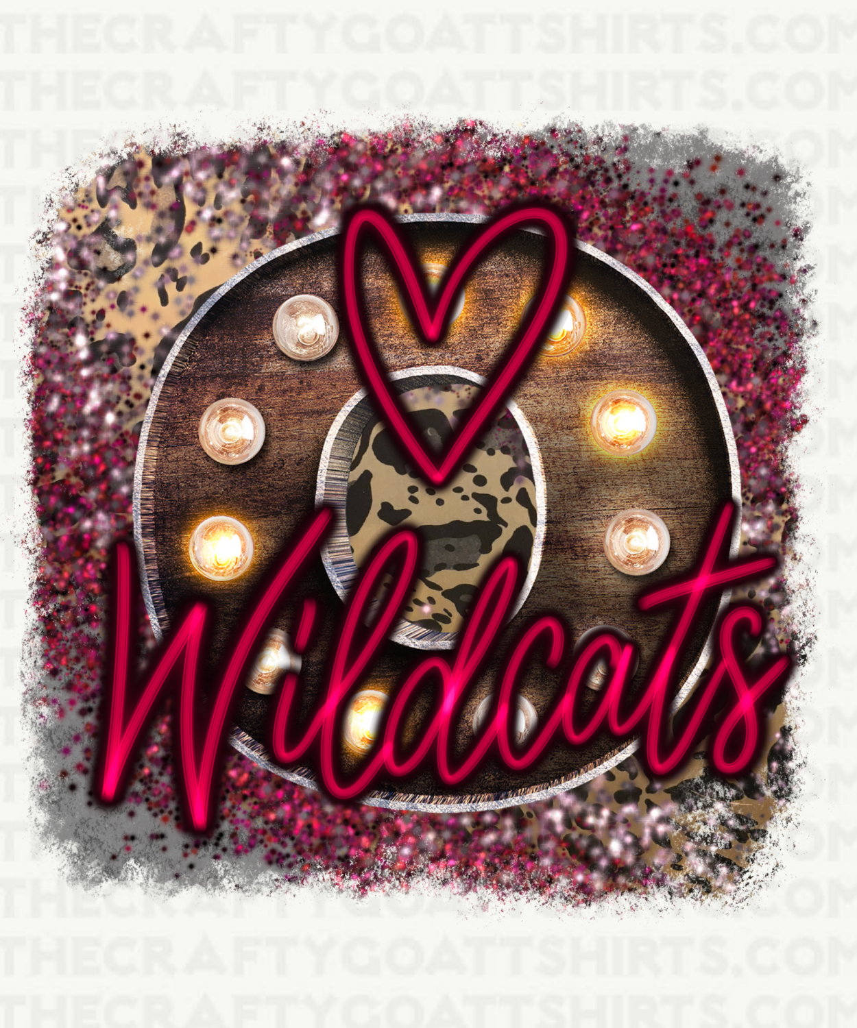 Wildcat Marquee Maroon Letters