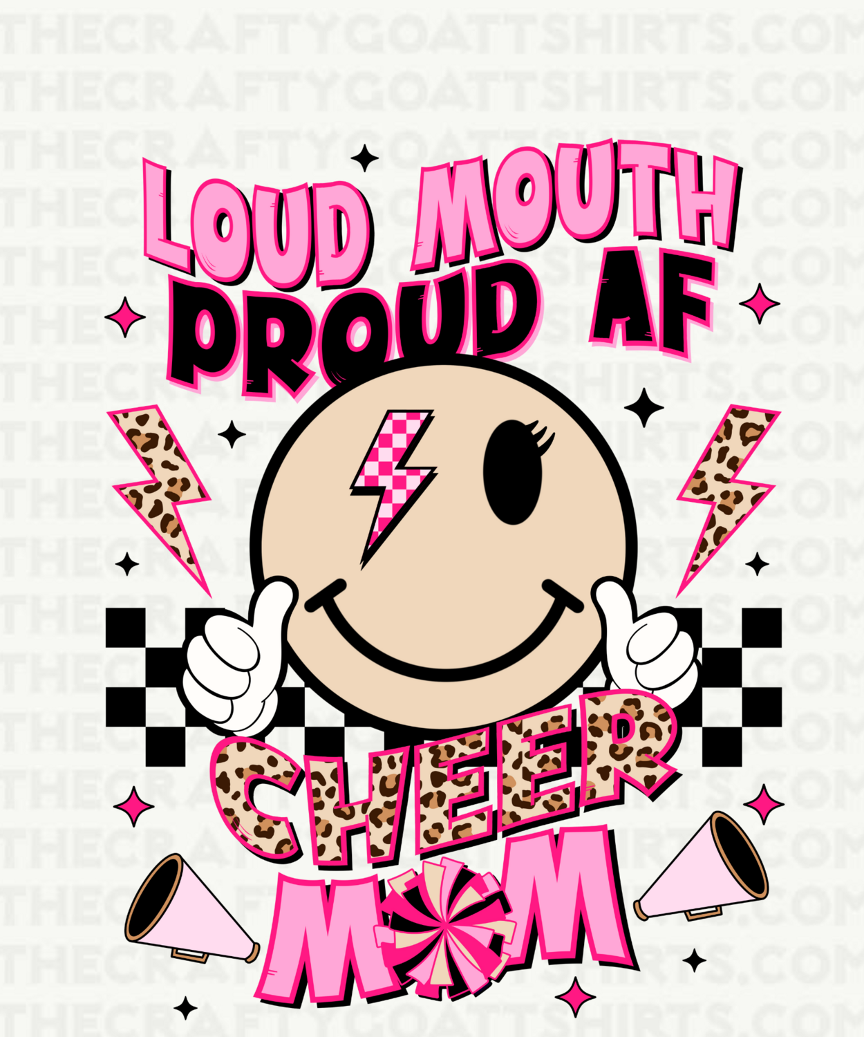 loud Mouth Proud AF Cheer Mom
