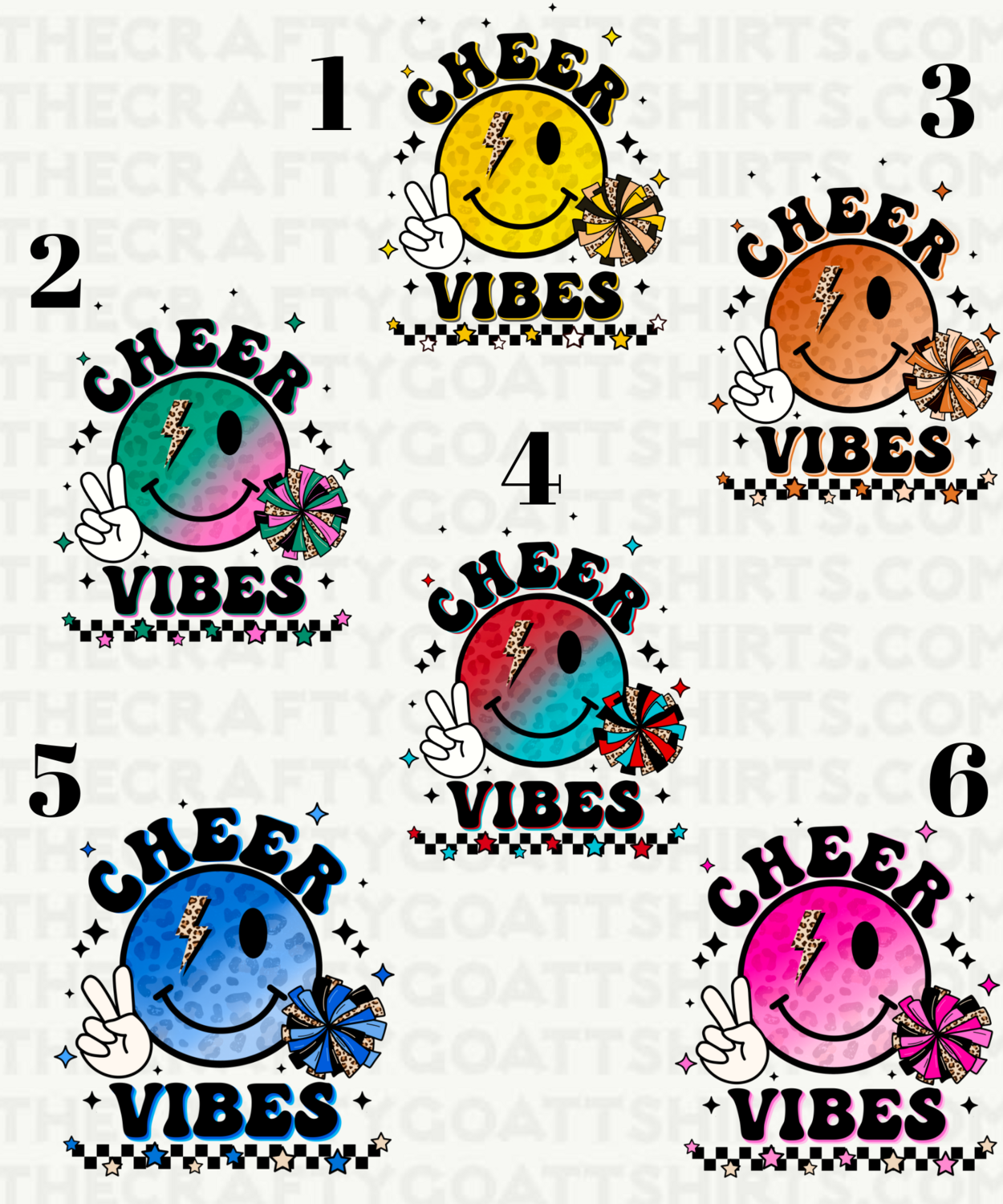 Cheer Smiley With Design colors