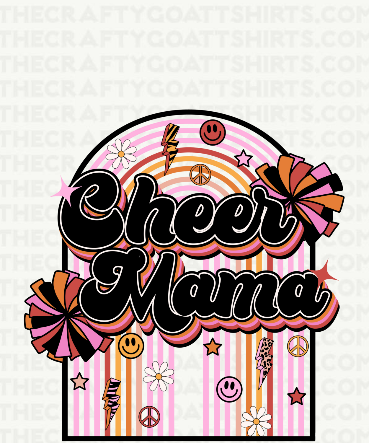 Cheer Mama Retro Rainbow