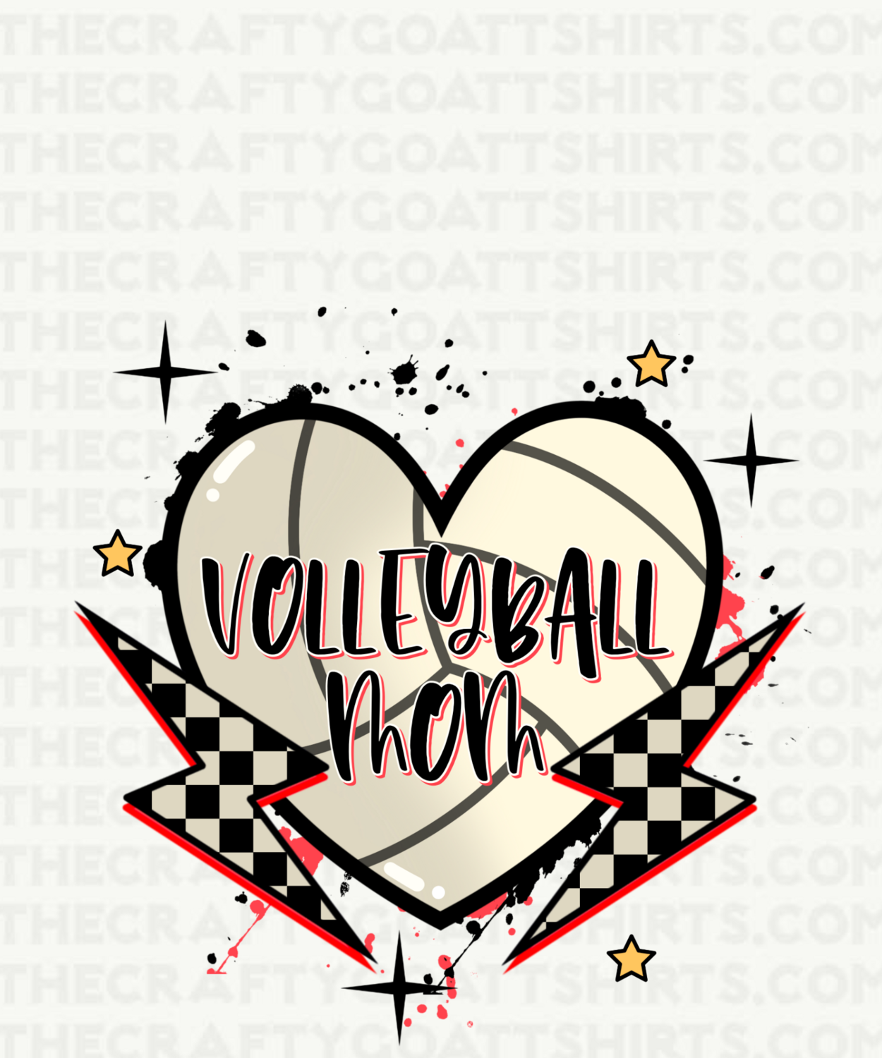 Volleyball Mom Heart
