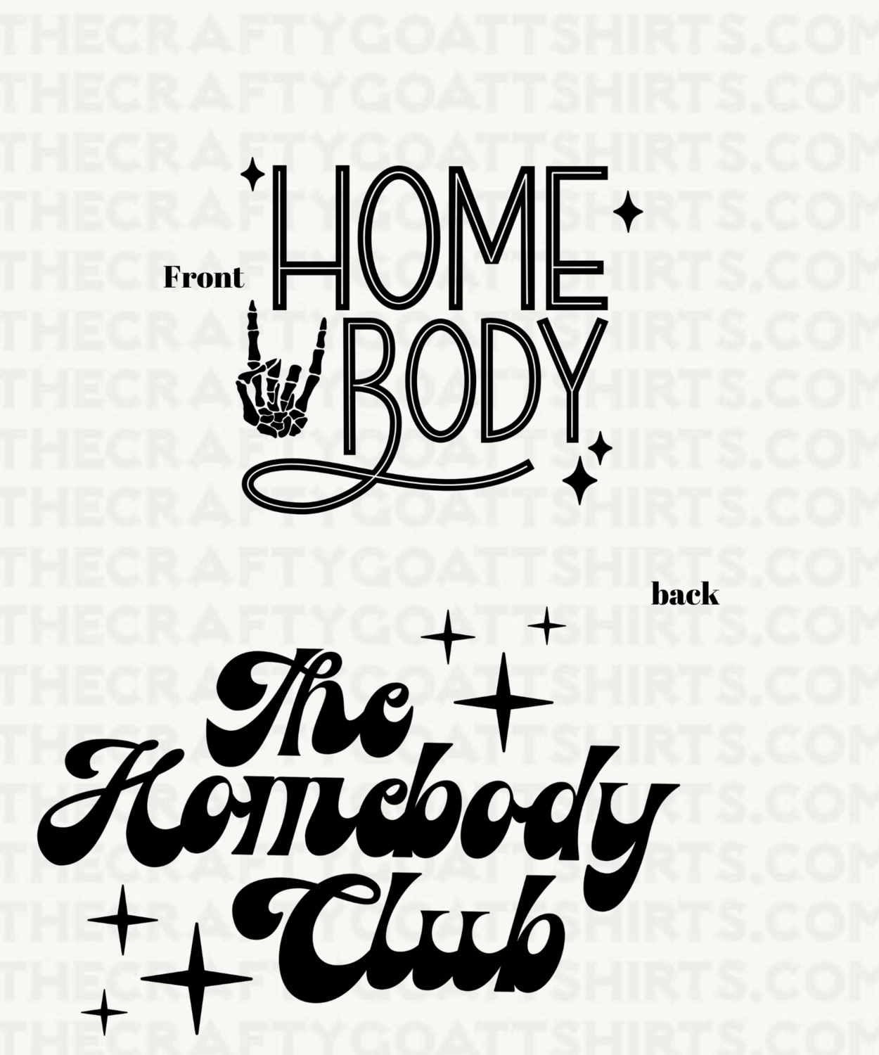 Homebody Club- Front and Back Design