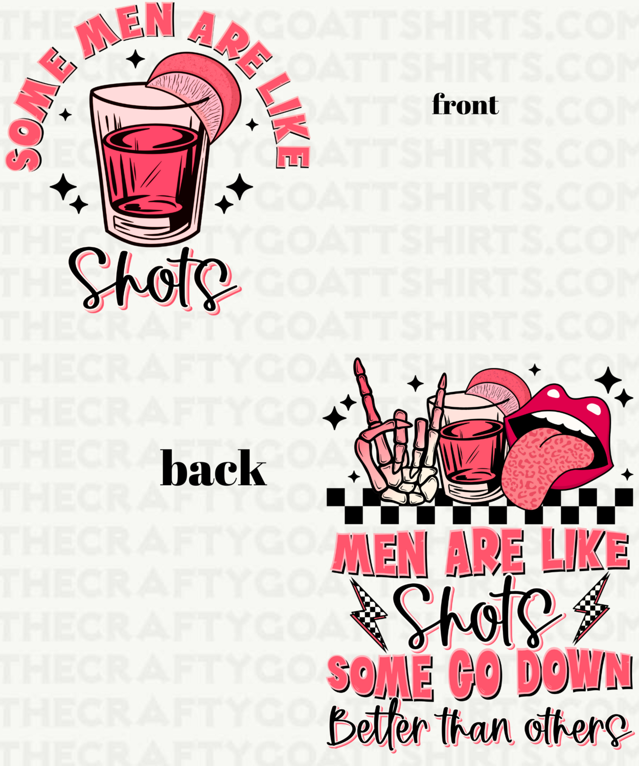 Men are like shot Glasses, some go down better than others