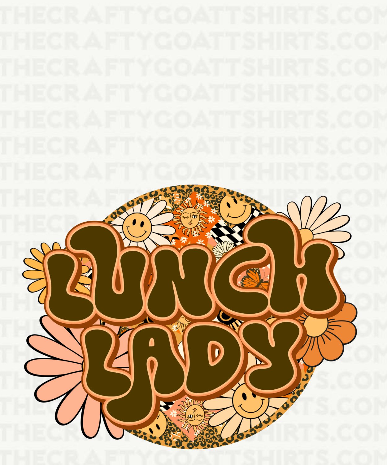 Lunch Lady retro circle