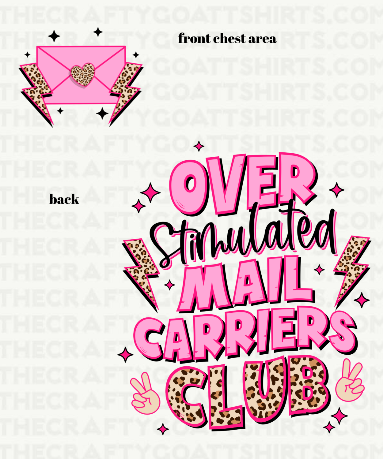 Overstimulated Mail Carriers Club-Front and back