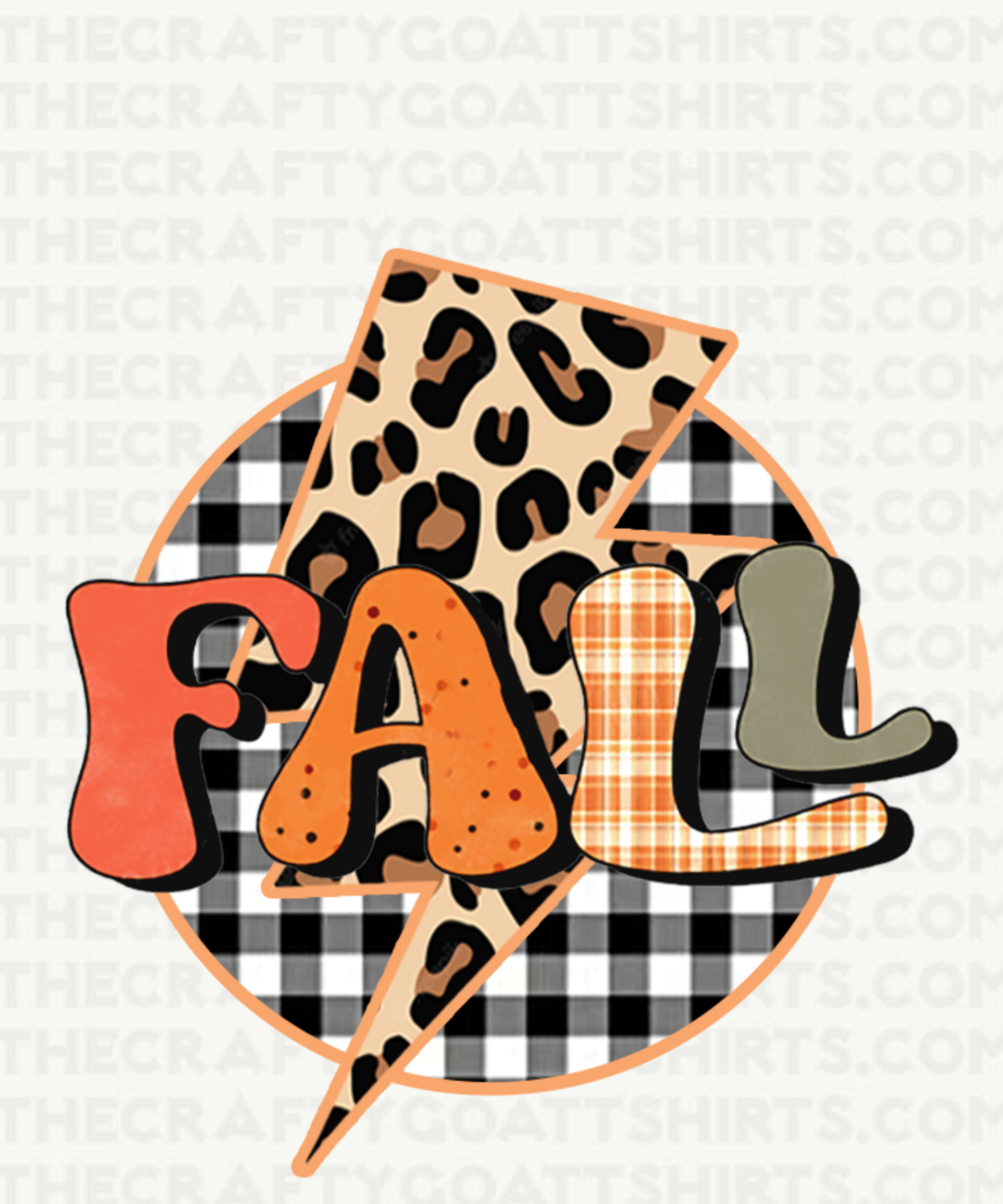 Fall Leopard Checkered Background
