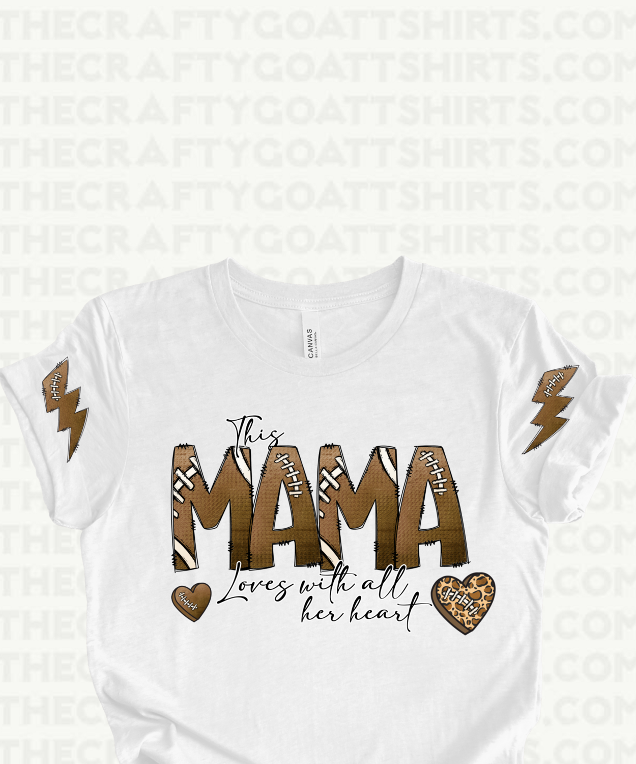 This mama loves with all her heart-football