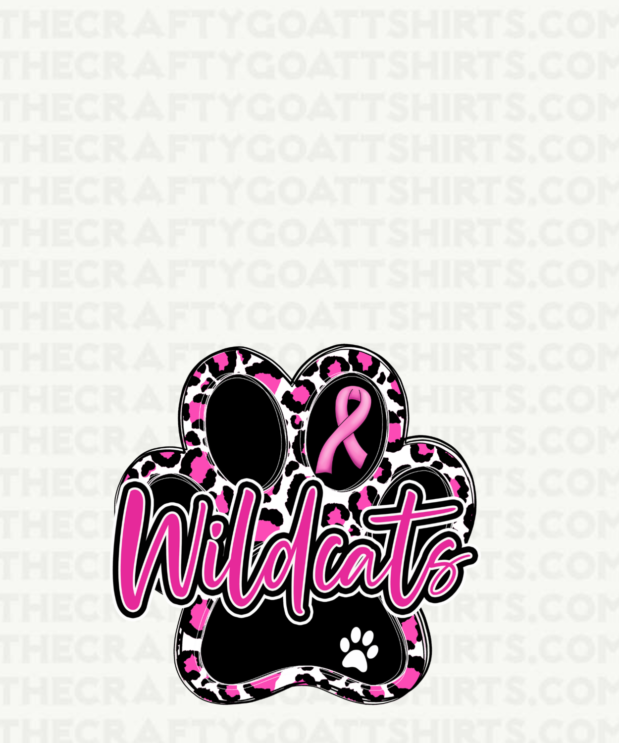 Wildcats Pawprint PINK OUT-Regular Tshirt