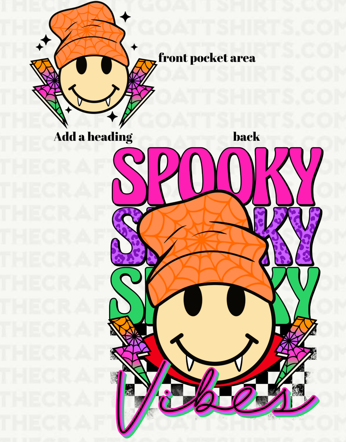 Spooky Vibes-Retro-Front and back