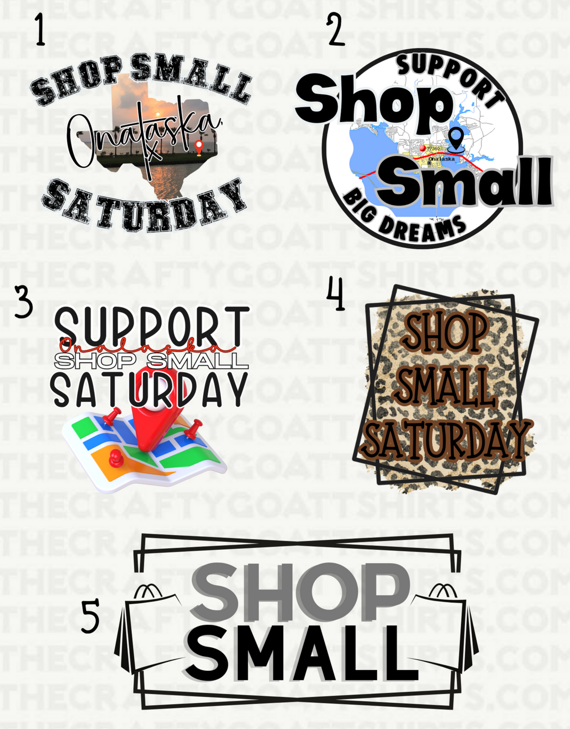 Shop Small Saturday- Can customize other towns!