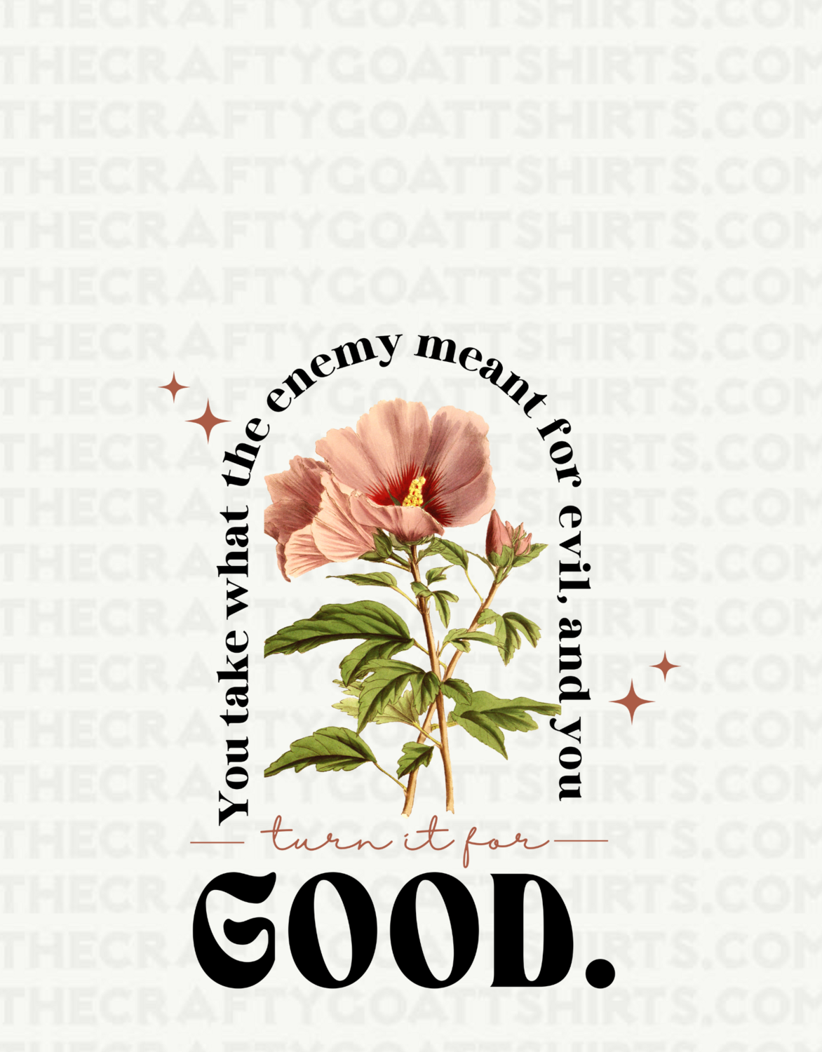 You make what the enemy meant for evil and you turn it for good