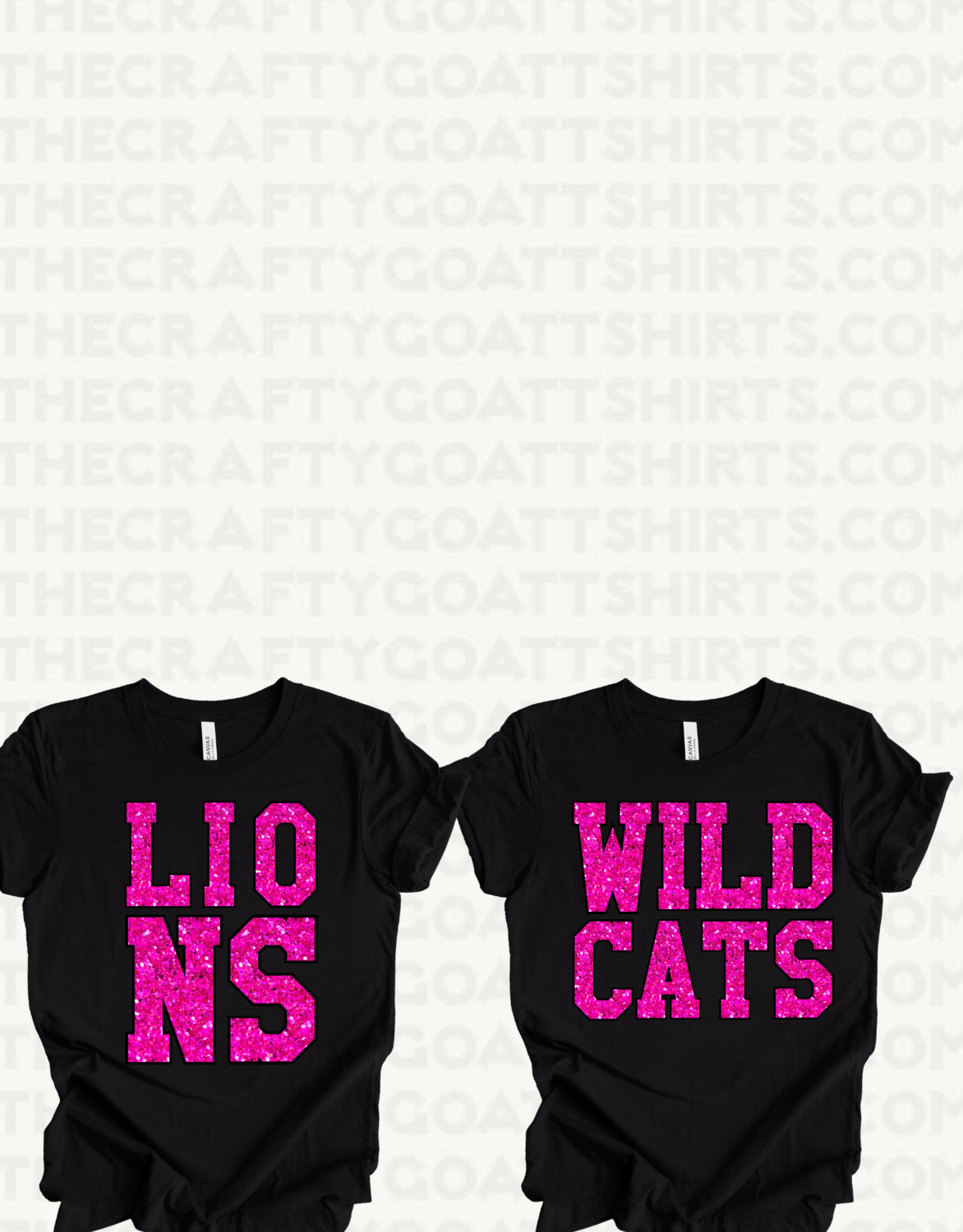 Lion and Wildcat Glitter Pink Out