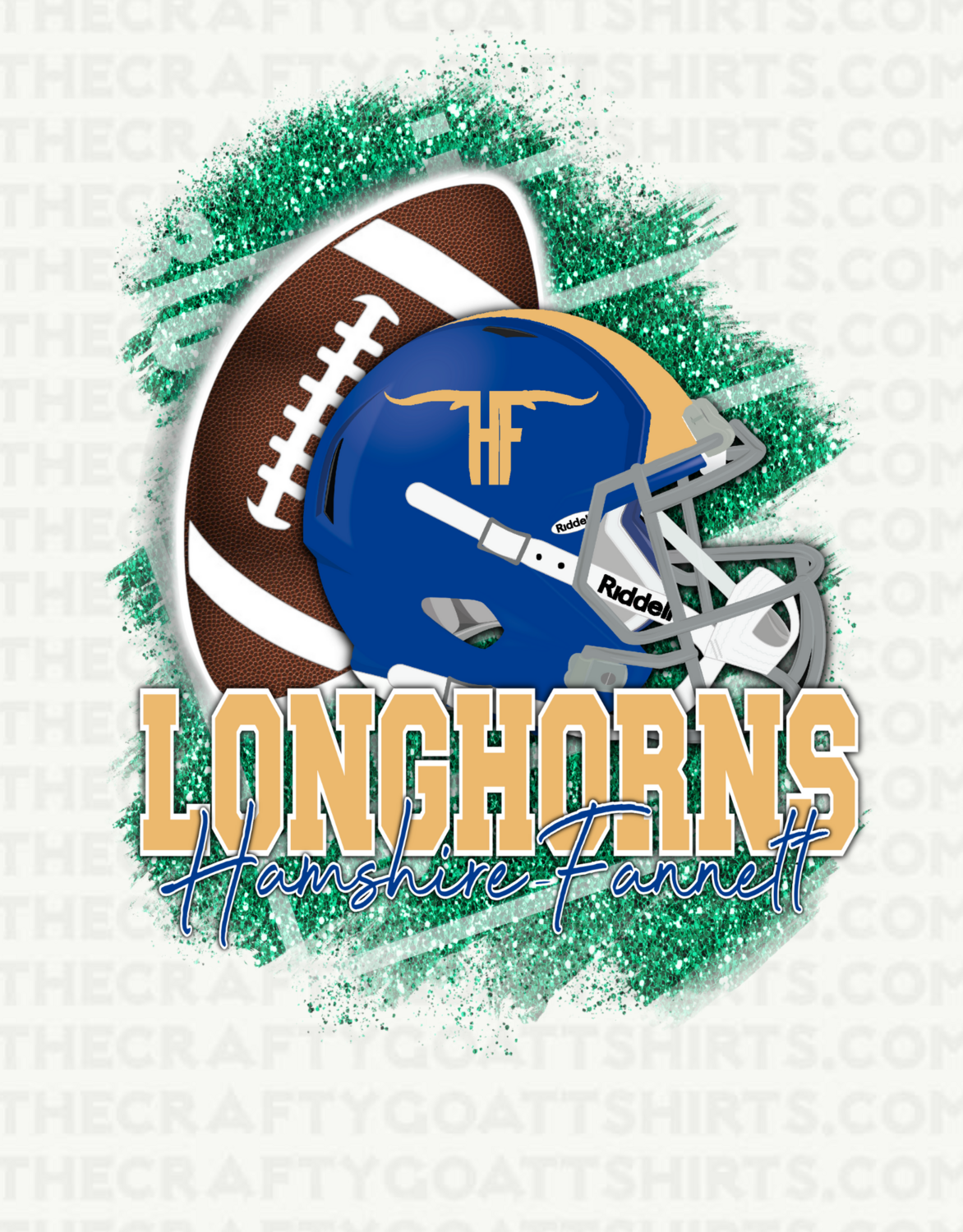 Hamshire Fannett Longhorns with Football Helmet