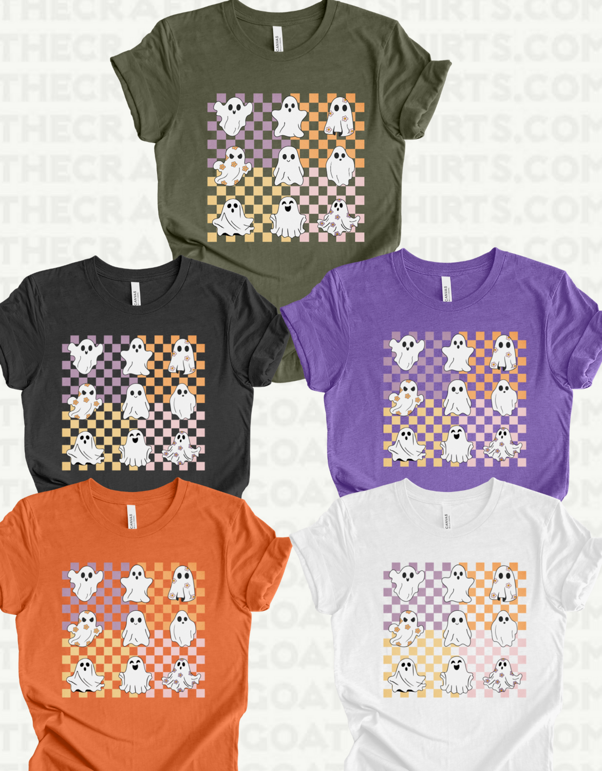 Halloween checkered ghost