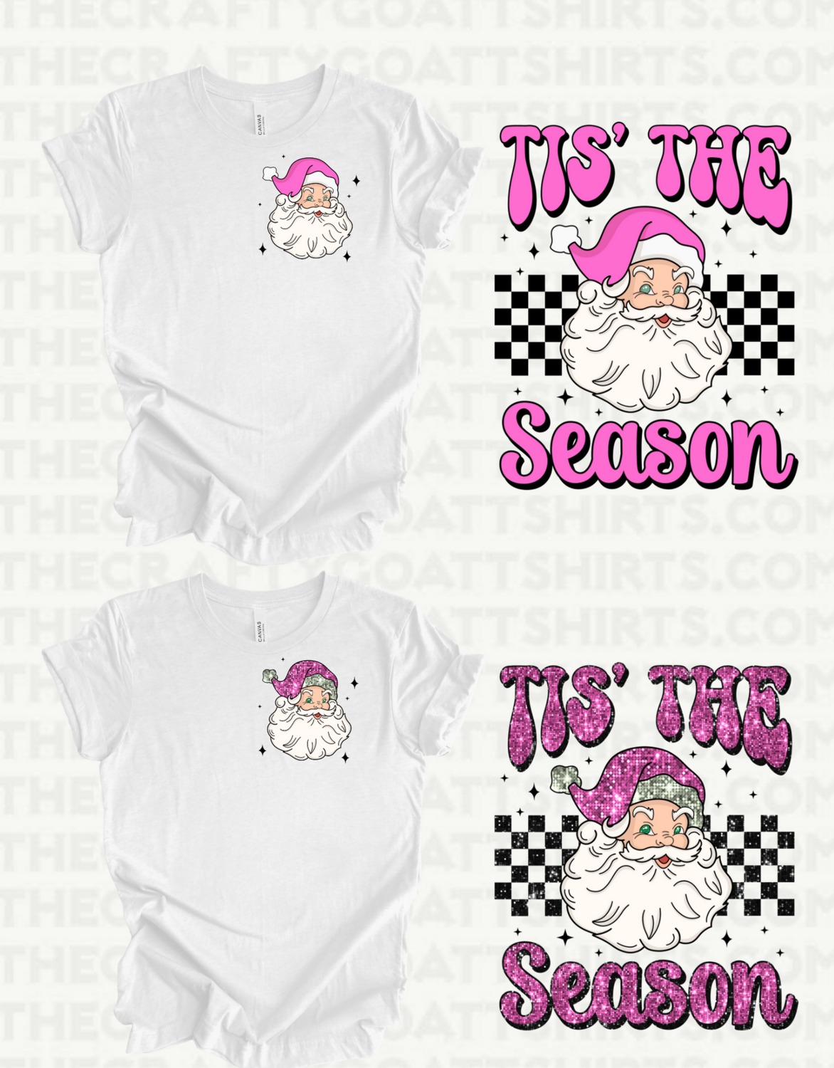 Tis the Season w/Vintage Santa- Front and back