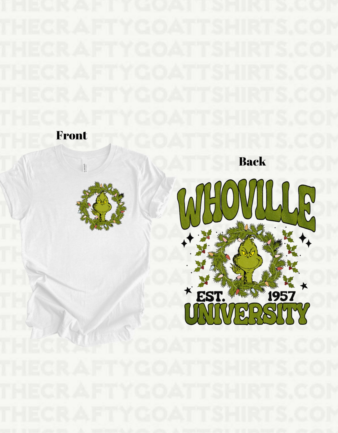 Whoville University- Front and back