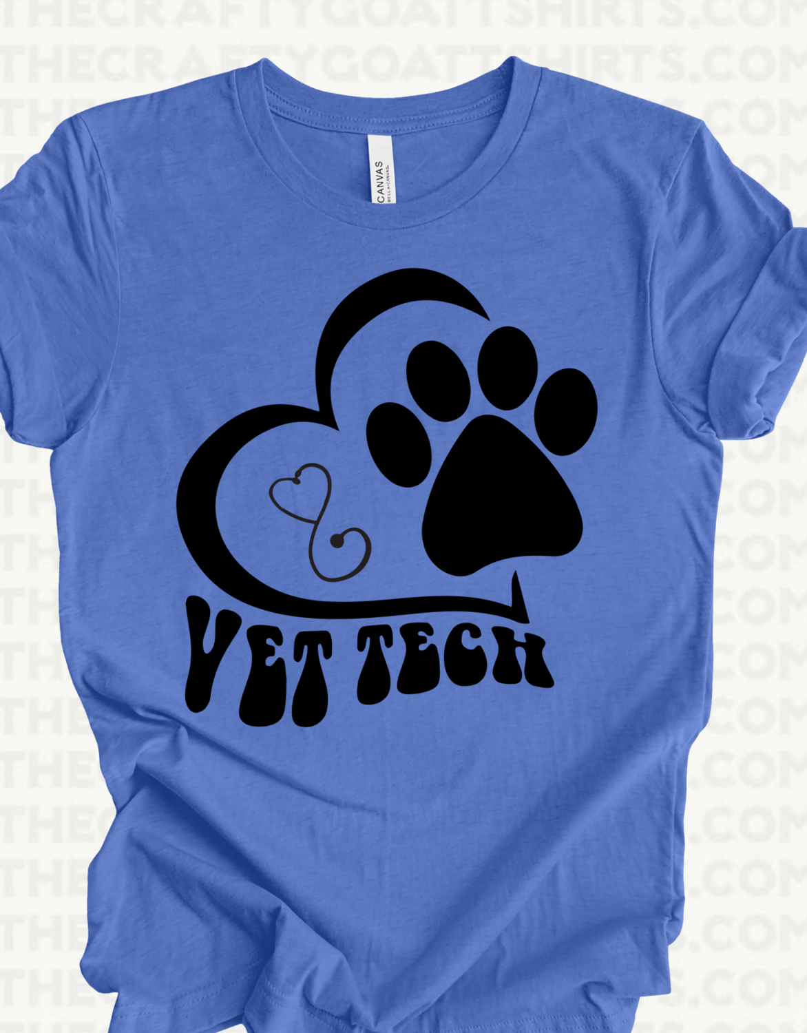 Vet Tech Heart with Paw