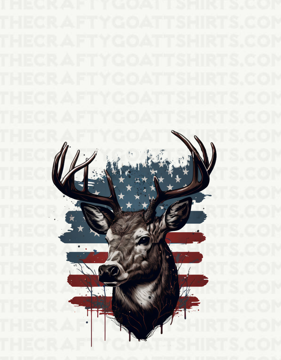 Deer with Flag