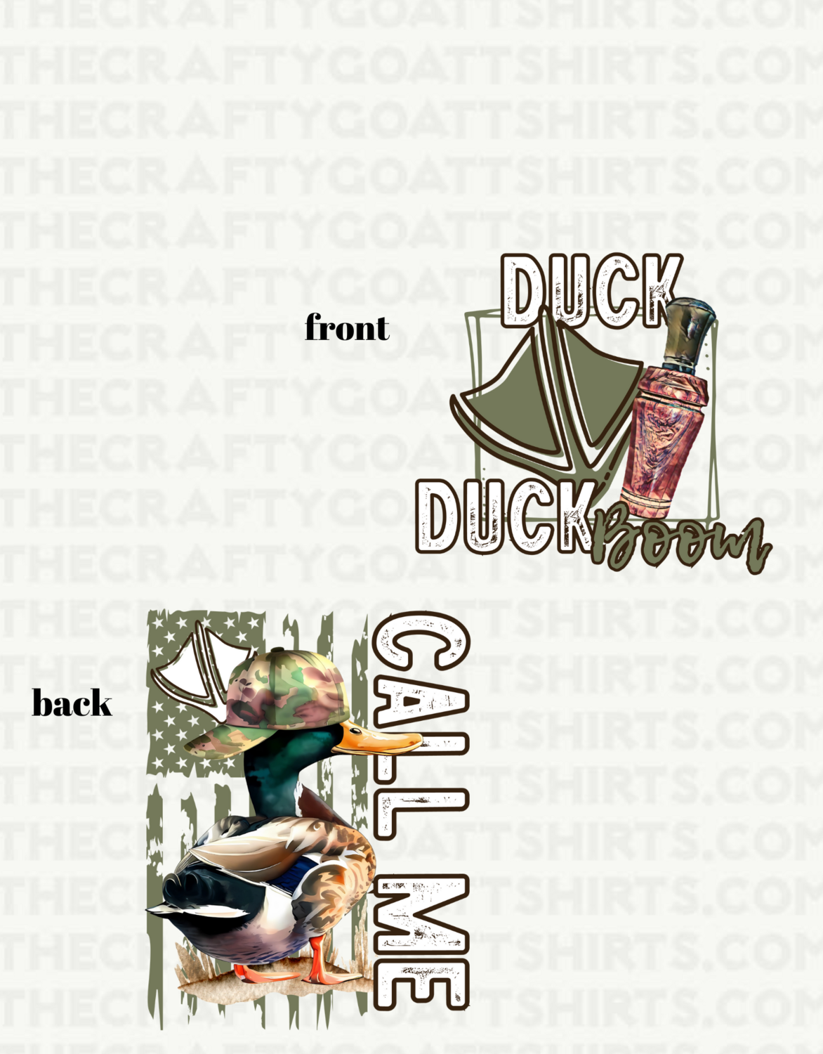 Duck Duck Boom, Call me (Front and back)