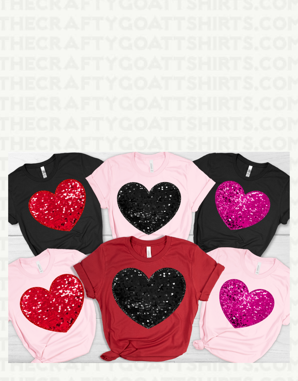 Faux Sequin Heart