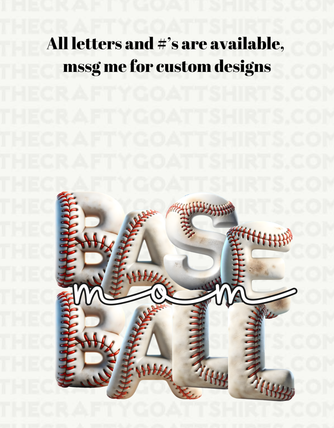 Baseball Mom/Custom Name