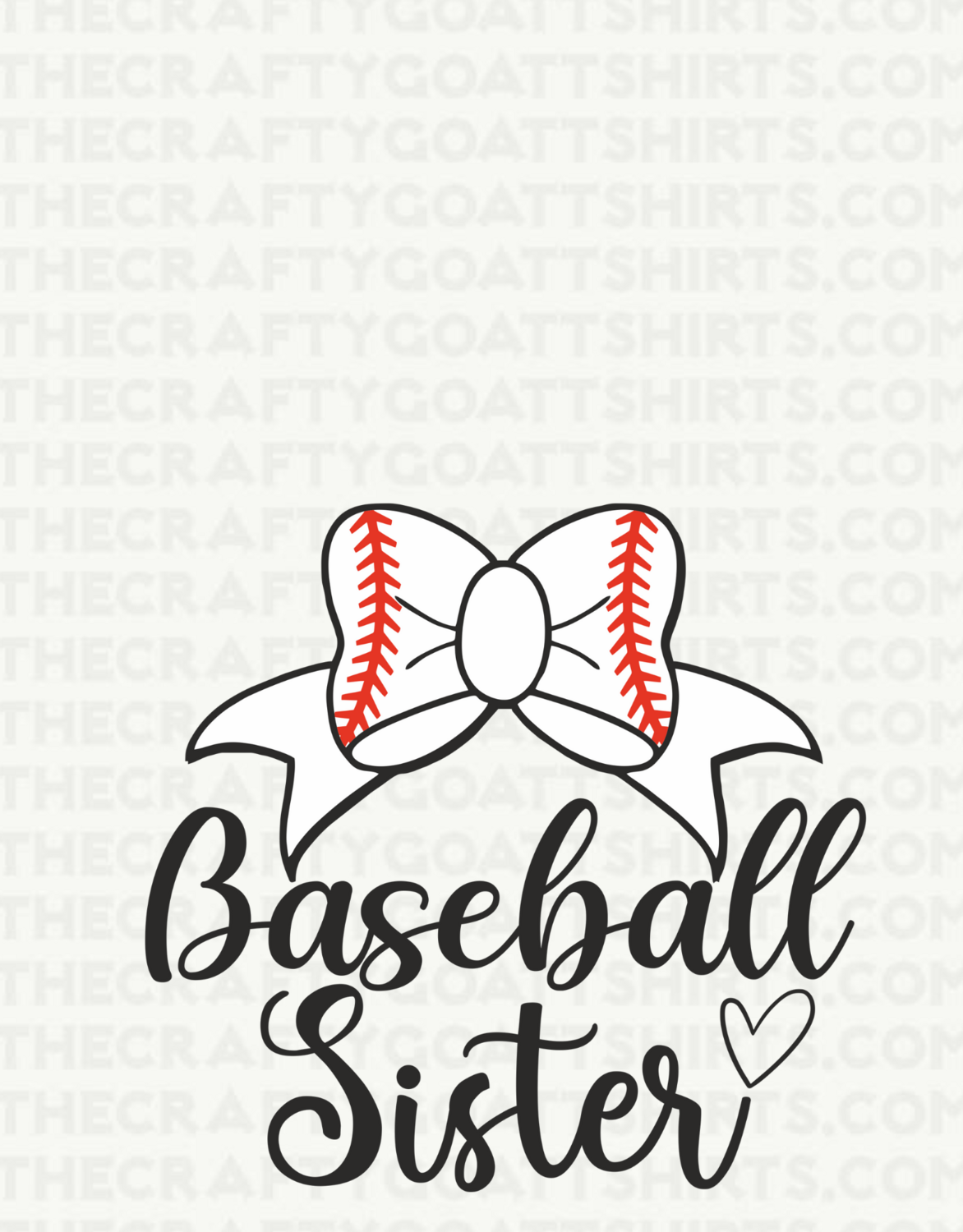 Baseball Sister with Bow