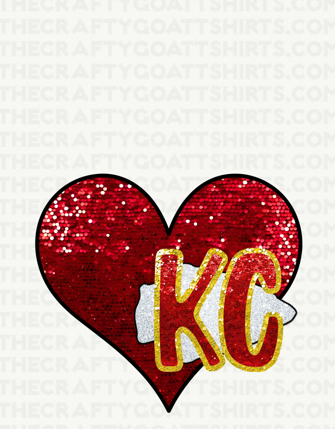 Kansas City Sequin Heart