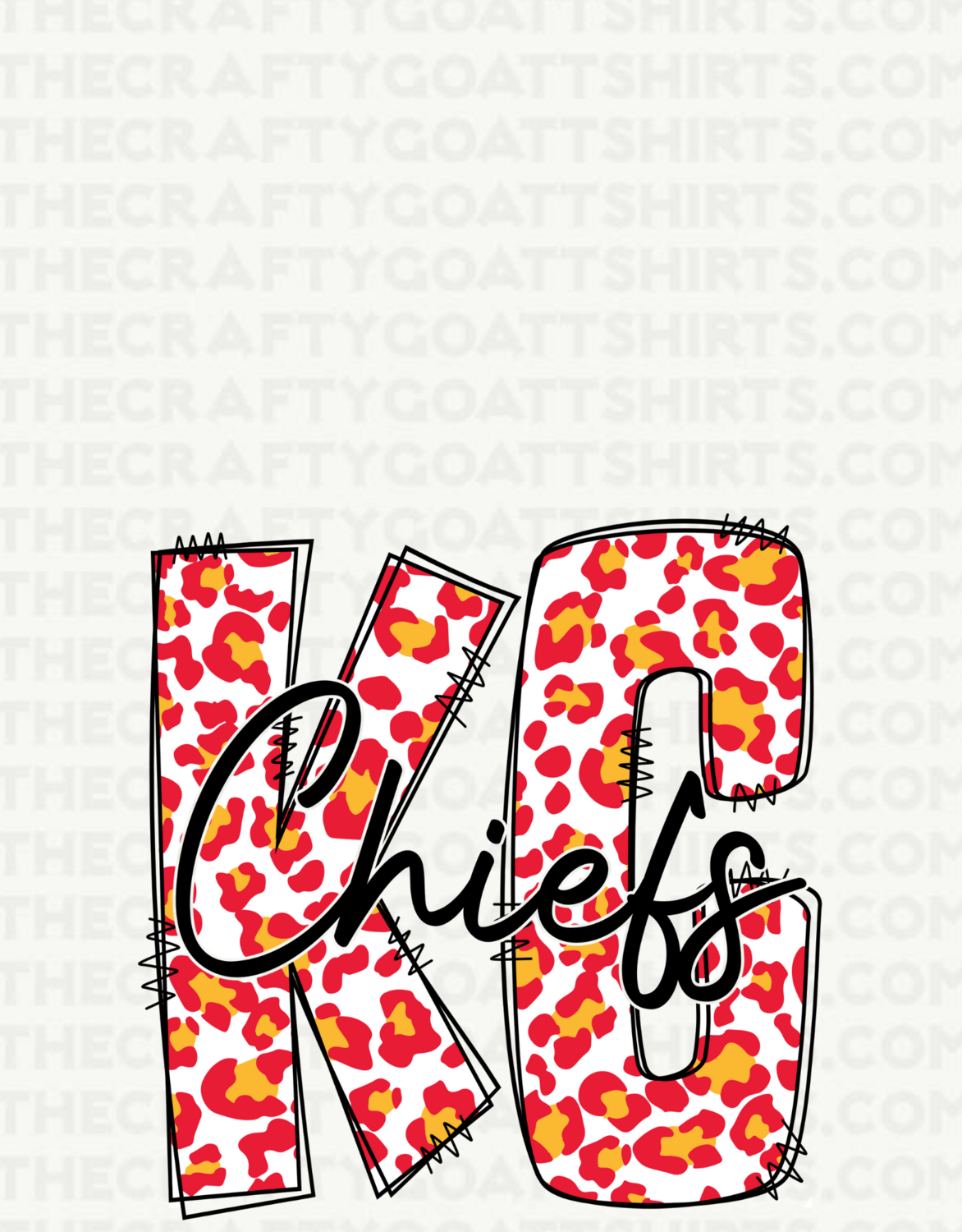 KC Red and Gold Leopard