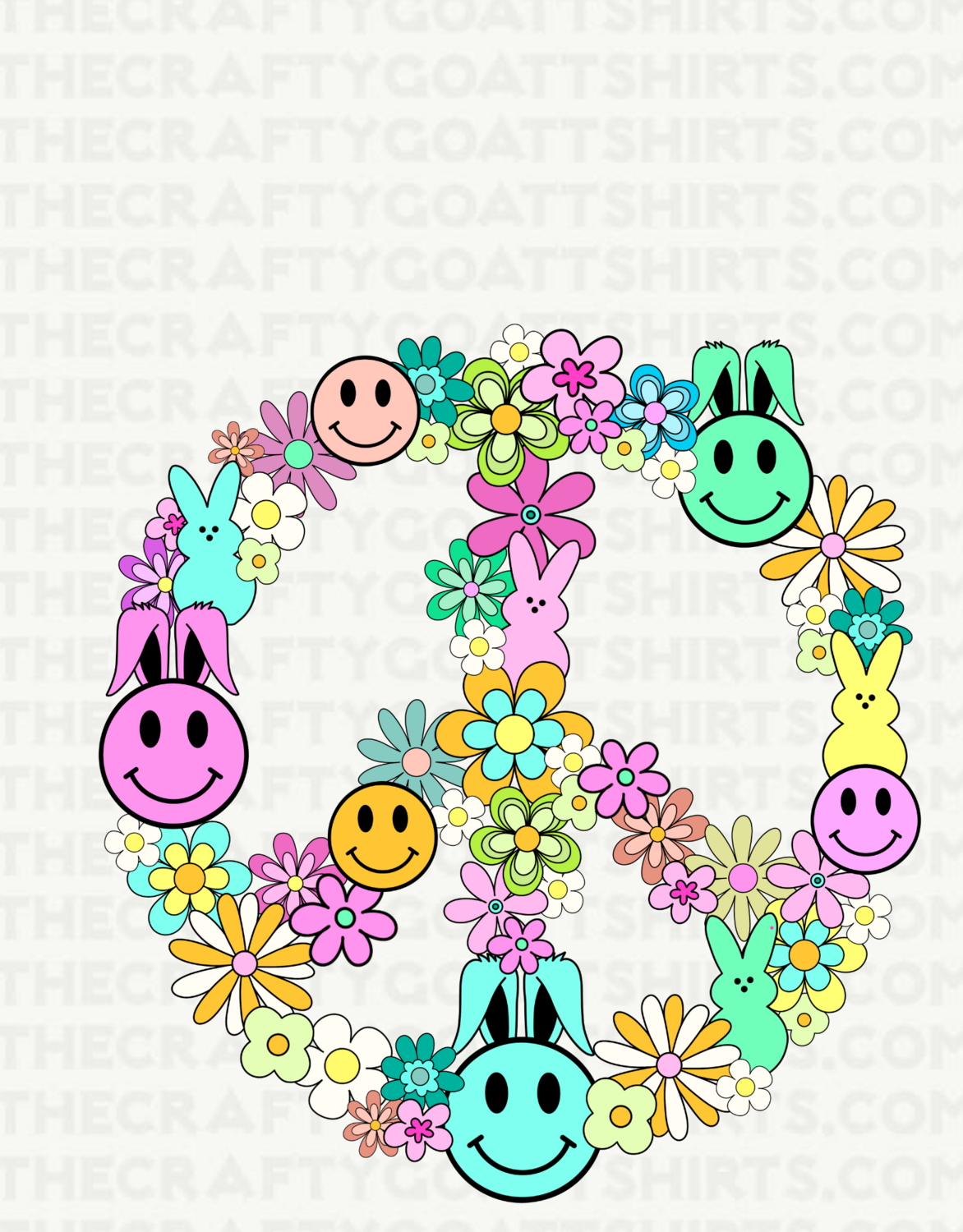 Smiley Peace Flowers