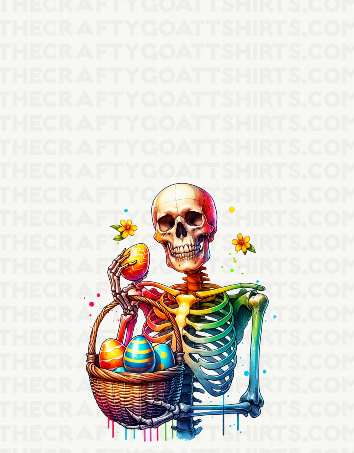 Easter Skeleton with Easter Basket