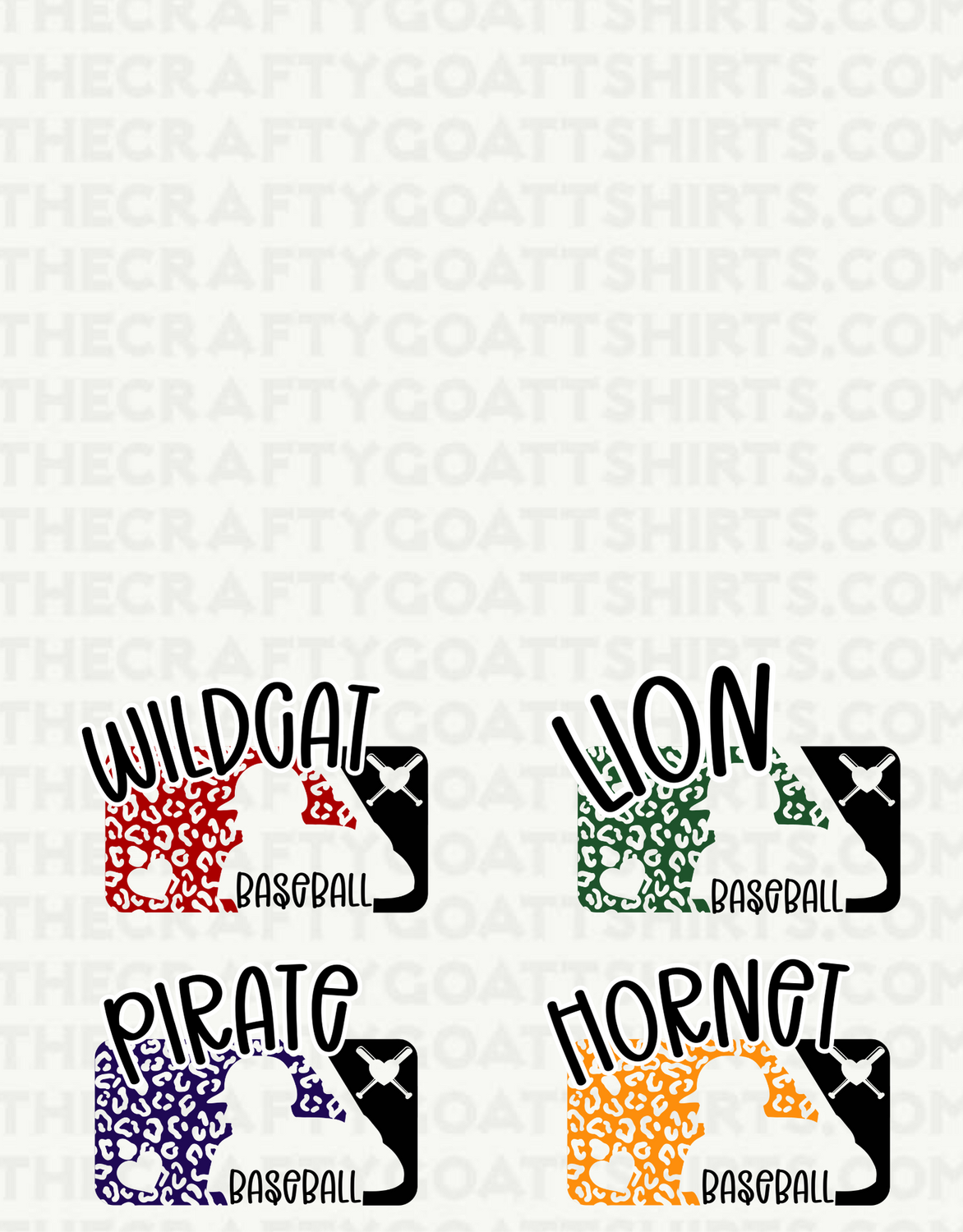 MLB Leopard Baseball- Can customize any school