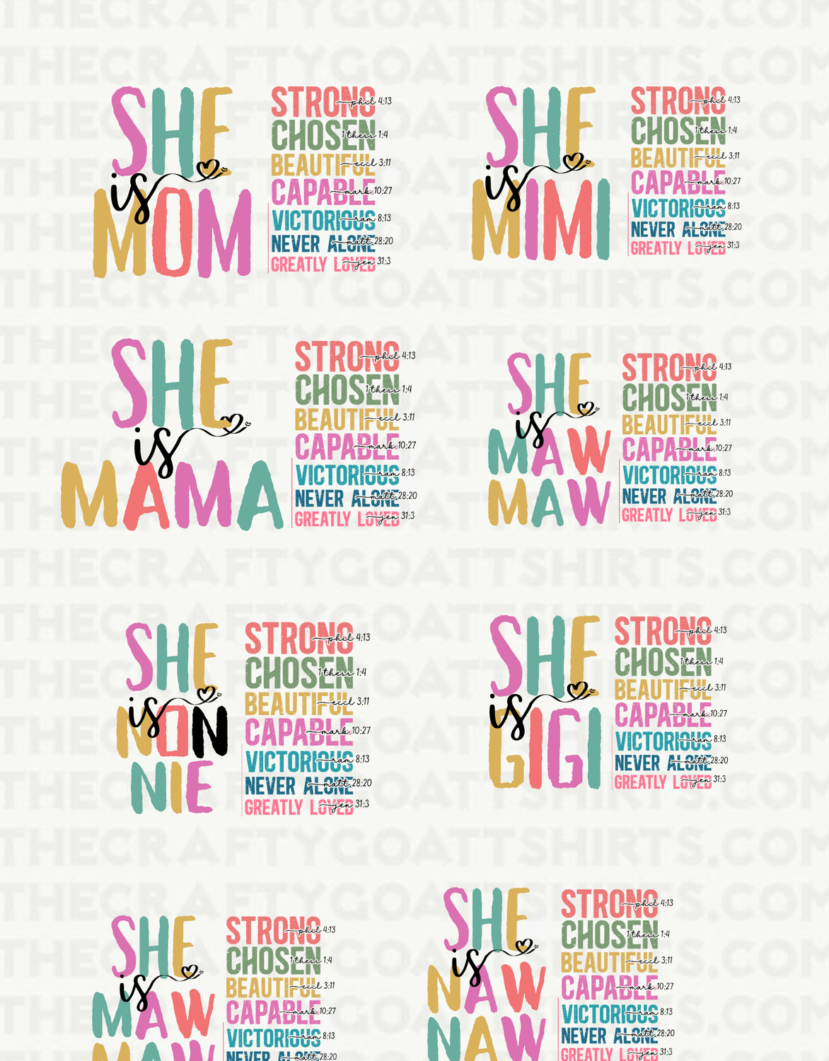 She is Mom, Mama (customize any name)