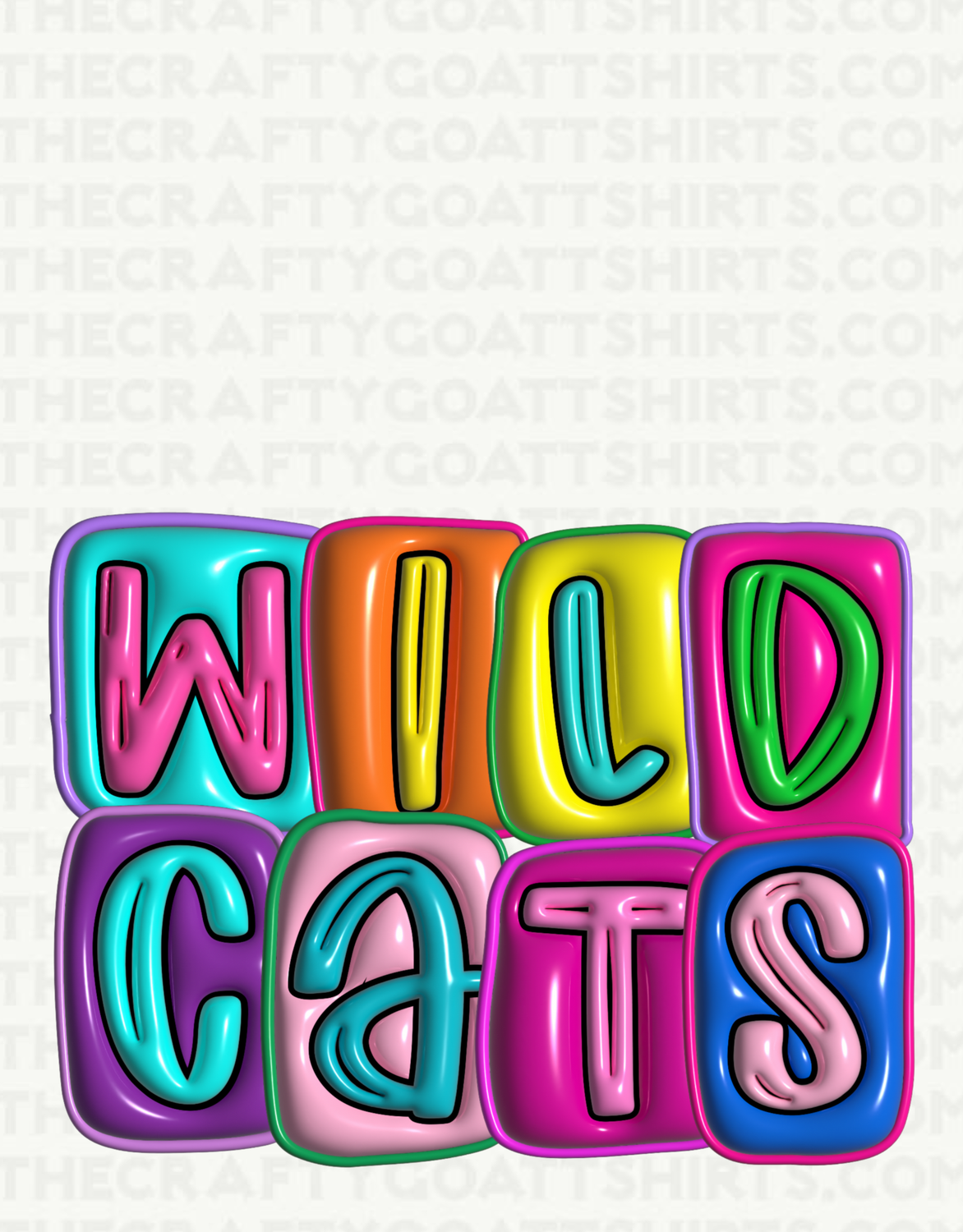 Wildcats Bubble Letters